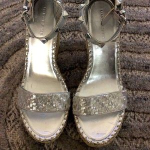 Silver Marc Fisher wedge